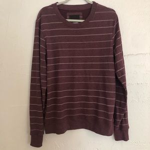 Kazane Mens Striped Athleisure Crew Neck Sweatshirt Luxury Cozy Streetwear M